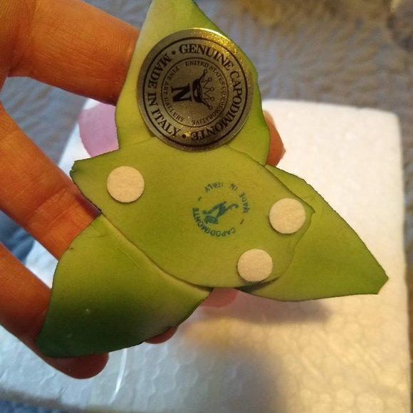 Vintage 60s Italian genuine Capodimonte Porcelain Flower, Rose NWT - Picture 4 of 8